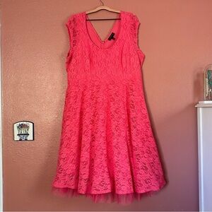 Lane Bryant Pink Lace Dress